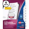 Avery Divider, Ri, 10Tab, B&W, 6Pk AVE11823